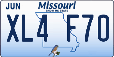 MO license plate XL4F7O