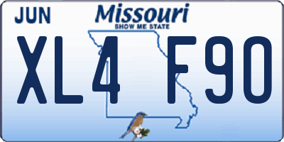 MO license plate XL4F9O