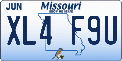 MO license plate XL4F9U