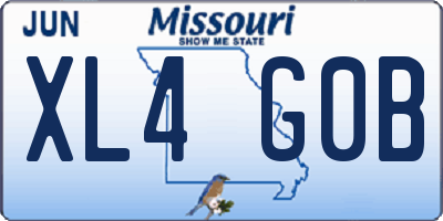 MO license plate XL4G0B
