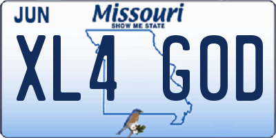 MO license plate XL4G0D