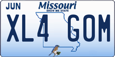 MO license plate XL4G0M
