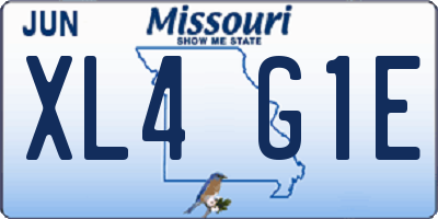 MO license plate XL4G1E