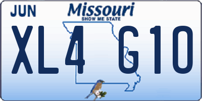 MO license plate XL4G1O