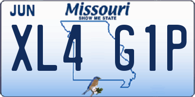 MO license plate XL4G1P