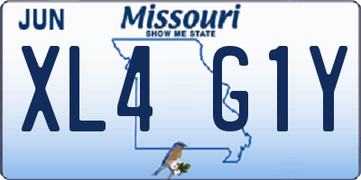 MO license plate XL4G1Y