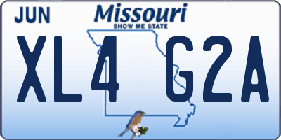 MO license plate XL4G2A
