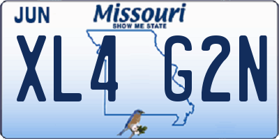 MO license plate XL4G2N