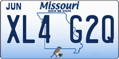 MO license plate XL4G2Q
