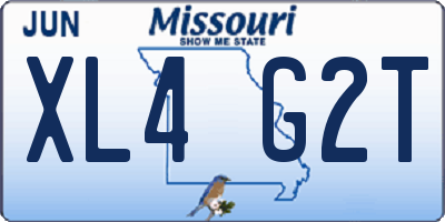 MO license plate XL4G2T