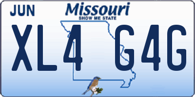 MO license plate XL4G4G