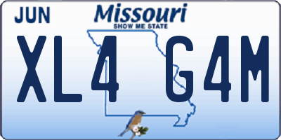 MO license plate XL4G4M