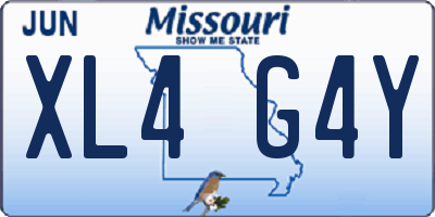 MO license plate XL4G4Y