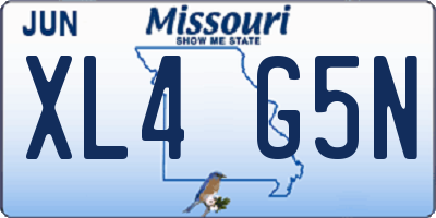 MO license plate XL4G5N