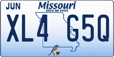 MO license plate XL4G5Q
