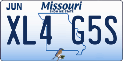 MO license plate XL4G5S