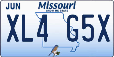 MO license plate XL4G5X