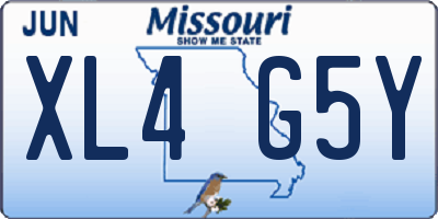 MO license plate XL4G5Y