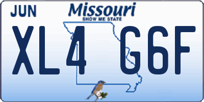 MO license plate XL4G6F