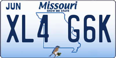 MO license plate XL4G6K