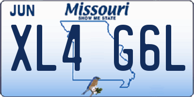 MO license plate XL4G6L