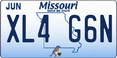 MO license plate XL4G6N