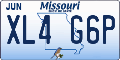 MO license plate XL4G6P