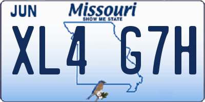 MO license plate XL4G7H