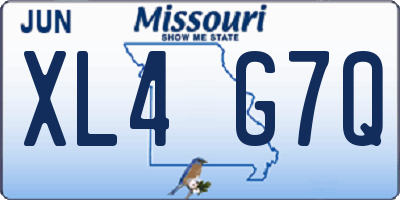 MO license plate XL4G7Q