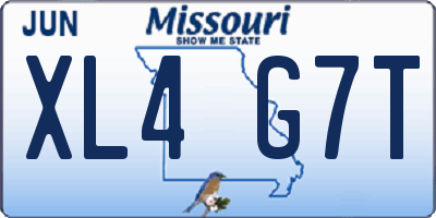 MO license plate XL4G7T