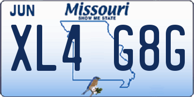 MO license plate XL4G8G