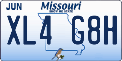 MO license plate XL4G8H