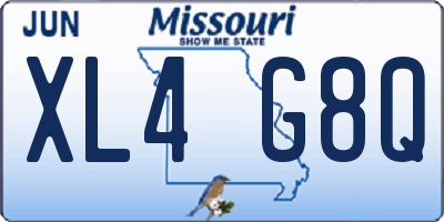 MO license plate XL4G8Q