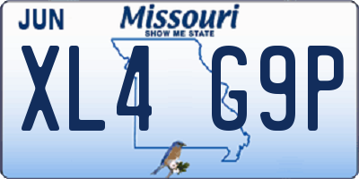 MO license plate XL4G9P