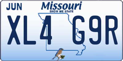 MO license plate XL4G9R