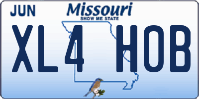 MO license plate XL4H0B