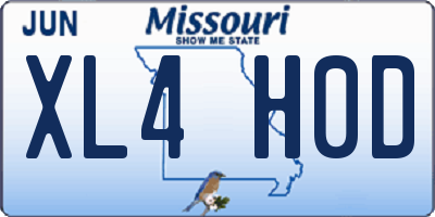 MO license plate XL4H0D