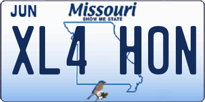 MO license plate XL4H0N