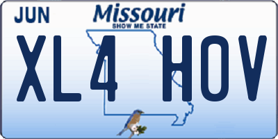 MO license plate XL4H0V