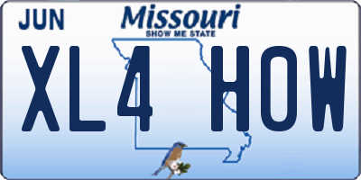 MO license plate XL4H0W