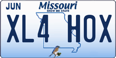 MO license plate XL4H0X