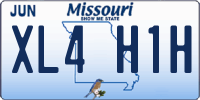 MO license plate XL4H1H
