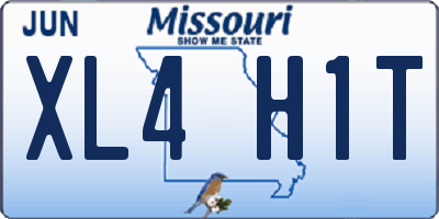 MO license plate XL4H1T