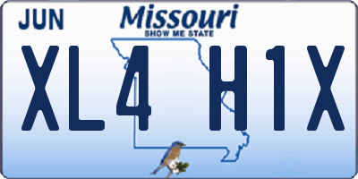 MO license plate XL4H1X