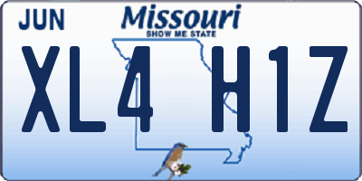 MO license plate XL4H1Z