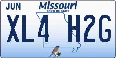 MO license plate XL4H2G