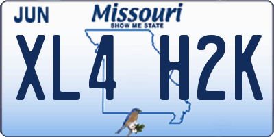 MO license plate XL4H2K