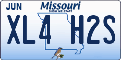 MO license plate XL4H2S
