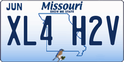 MO license plate XL4H2V