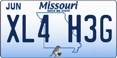 MO license plate XL4H3G